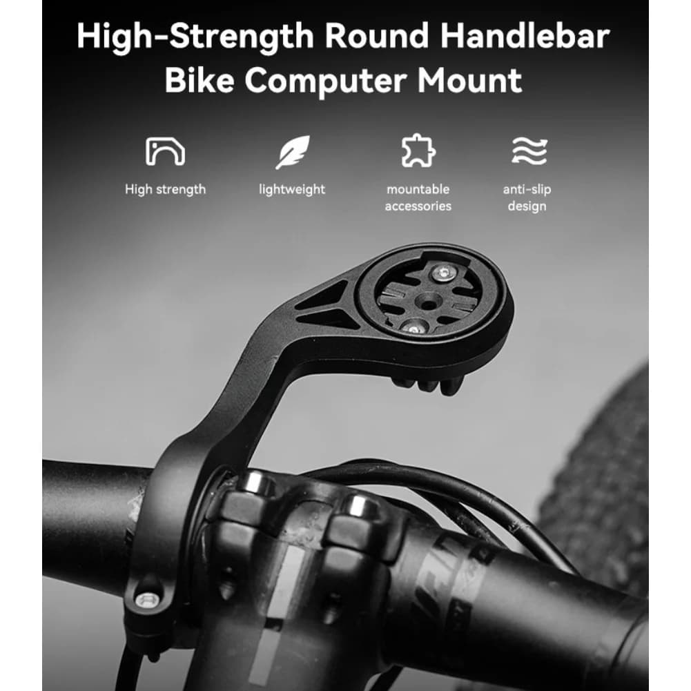 Supporto per Computer da Bicicletta per Manubri da 31,8mm, Staffa Leggera in Nylon con Cuscinetti in Gomma per Computer, Luci e Fotocamere