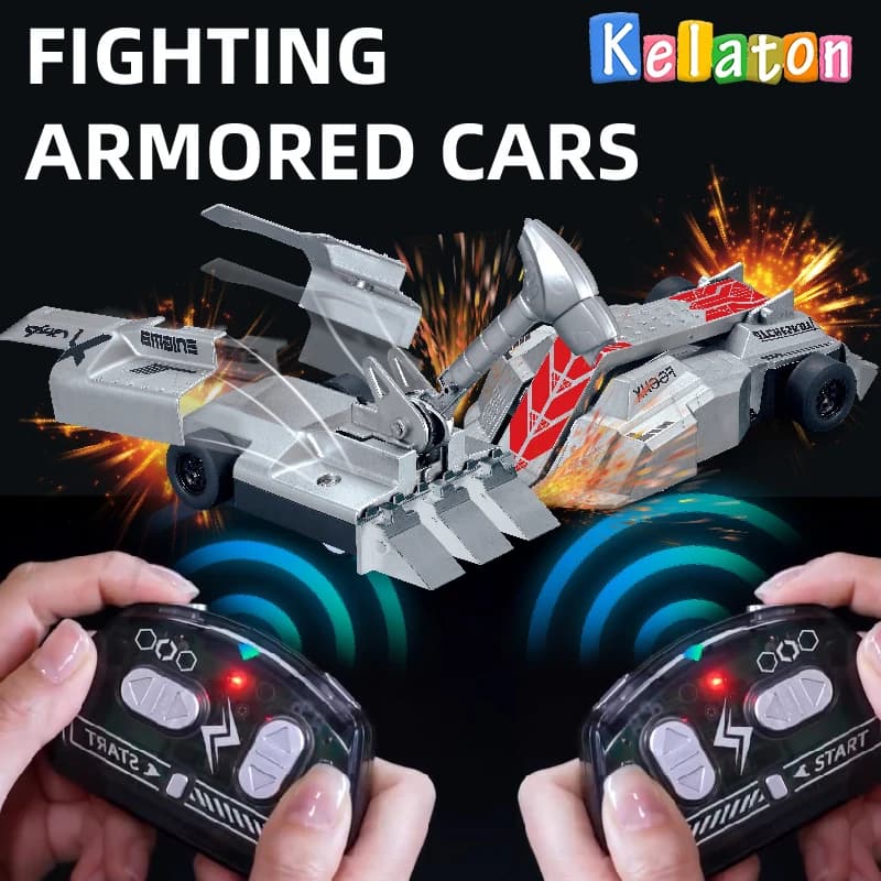 2.4G Doppio Combattimento di Controllo Remoto Auto Blindata Paraurti Auto di Controllo Remoto Gladiatore Battaglia Auto Giocattolo Genitore-Figlio Regalo di Halloween