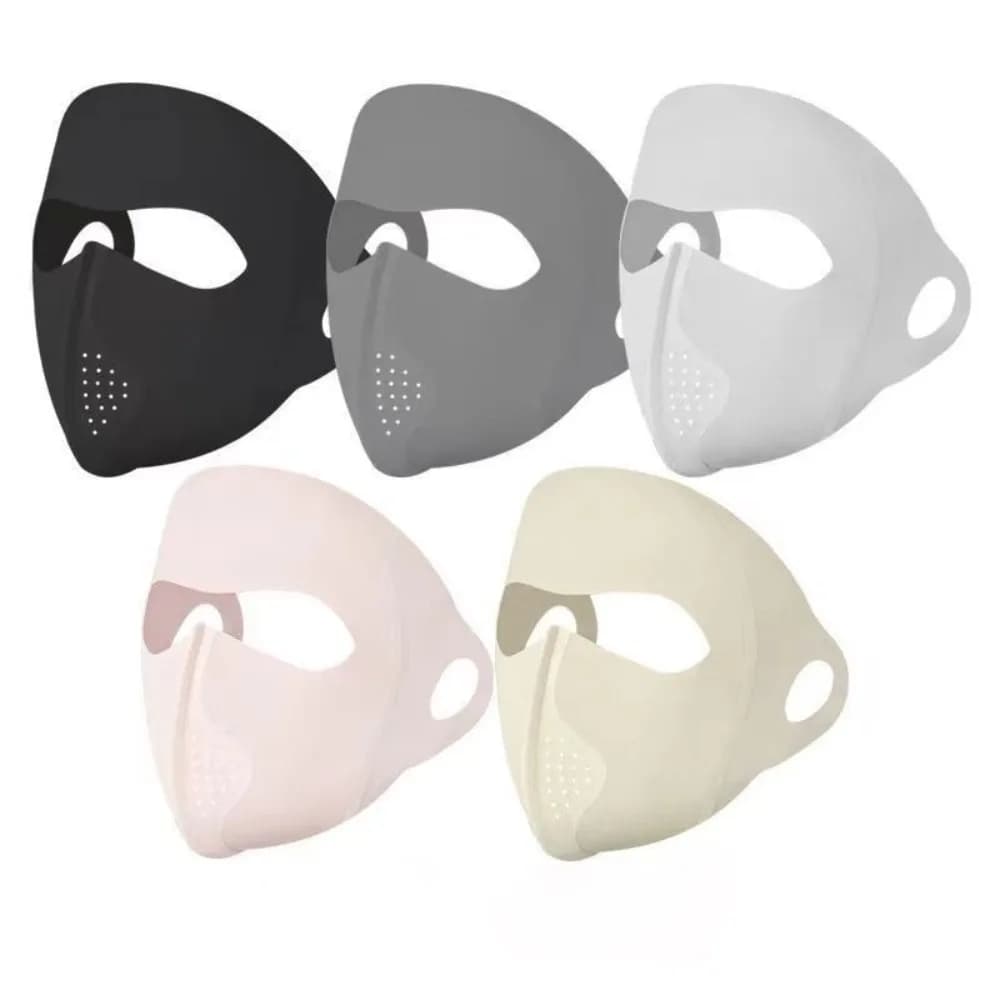 Maschera Traspirante in Seta Ghiacciata per Sport all'Aperto Primavera-Estate, Anti-UV, Senza Cuciture, per Ciclismo