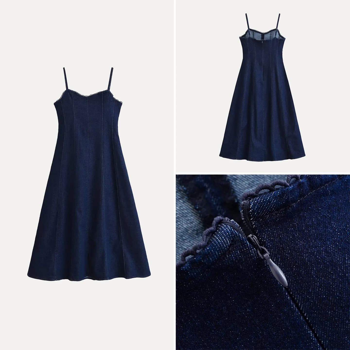 Elegante Abito in Denim con Scollo a V e Cintura, Stile Europeo Casual Estivo Senza Maniche per Uso Quotidiano