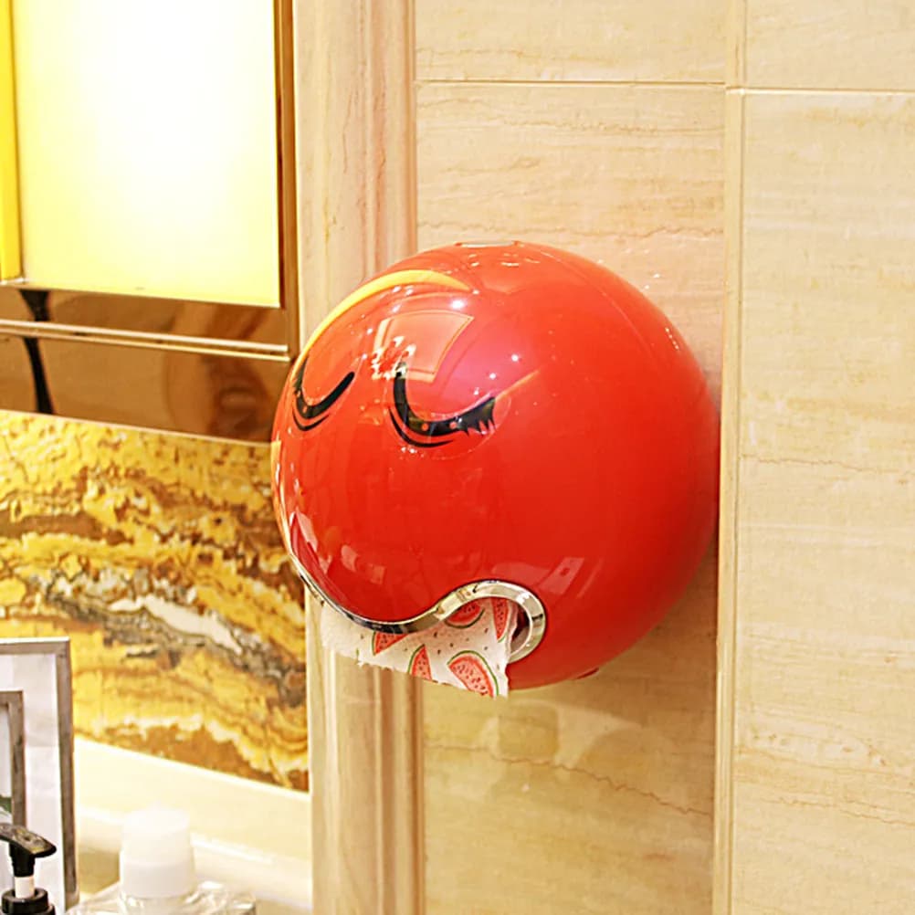 Cute Cartoon Style Toilet Paper Holder Made of Premium Material for Bathroom Decoration Easy Mount with Screws Fits Rolls Up to