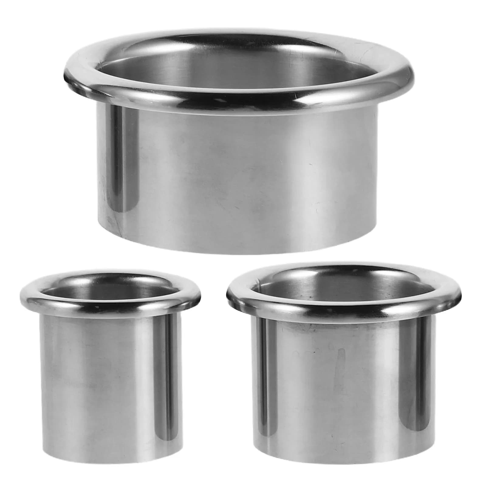 Set di 3 Supporti Compatti in Acciaio Inossidabile per Asciugacapelli, Organizzatore da Bagno e Scrivania, Accessorio per Salone di Bellezza