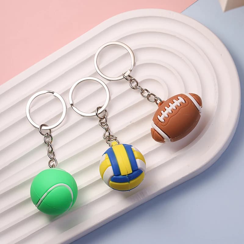 Basketball, Volleyball, Tennis, Rugby, Mini Creative Keyring, Backpacking Pendant, Car Accessories, Gift