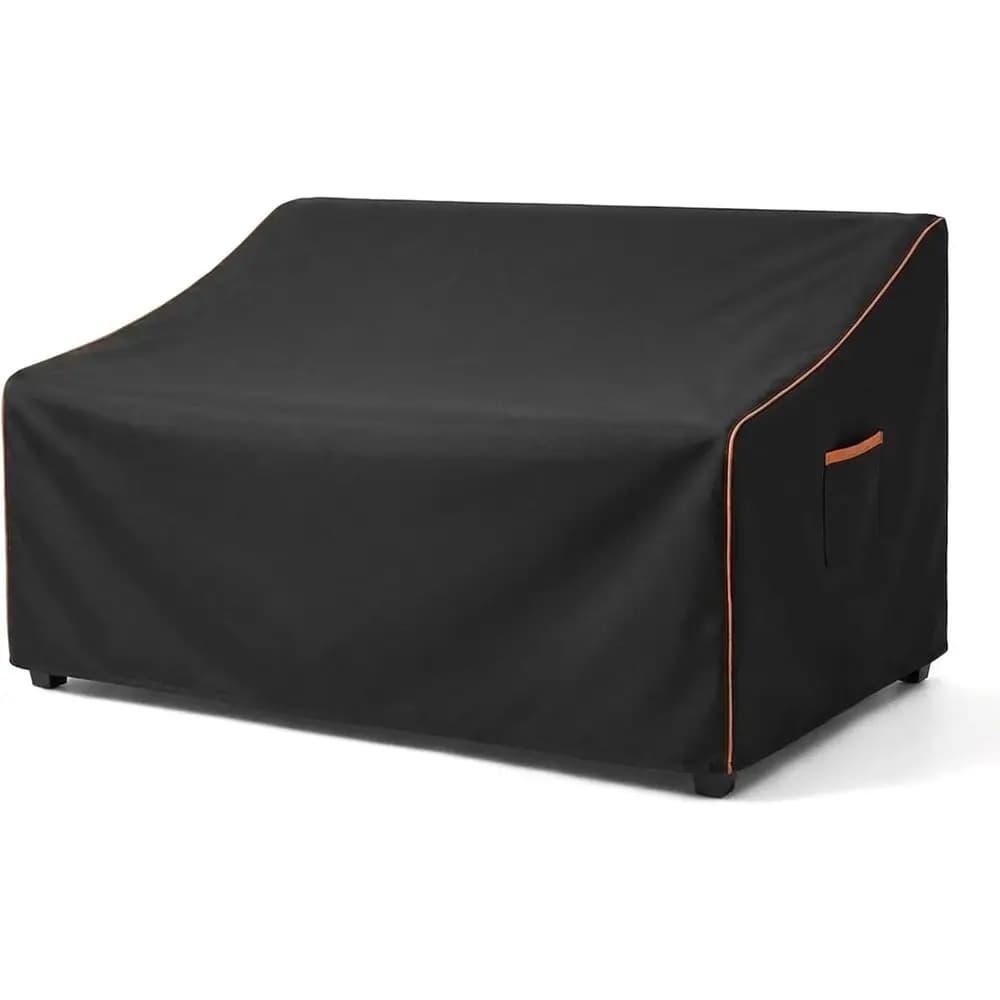 600D Fabric Outdoor Sofa Cover, Waterproof, For Garden Furniture, 80x36x33, Black