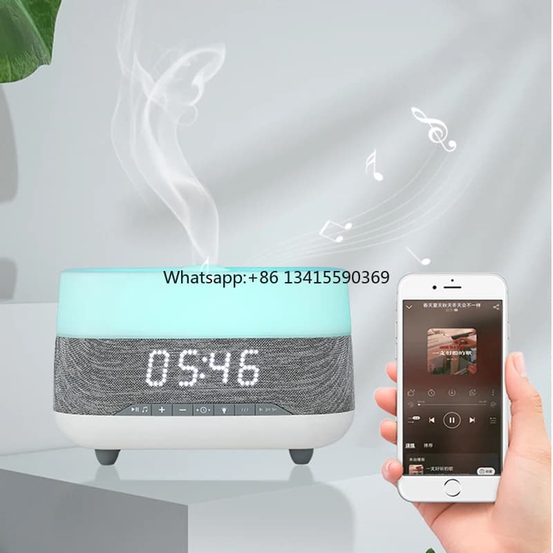 Umidificatori per olio Shenzhen Sveglia Diffusore di aromi portatile ad ultrasuoni con nebbia fredda per camera da letto dell'ufficio