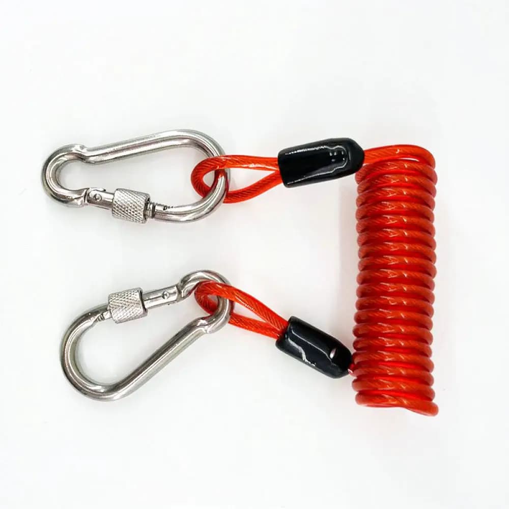 Scuba Snorkel Gear Anti Lost Spring Lanyard Diving Camera Kayak Paddle Security Safety Tether Connection Rope