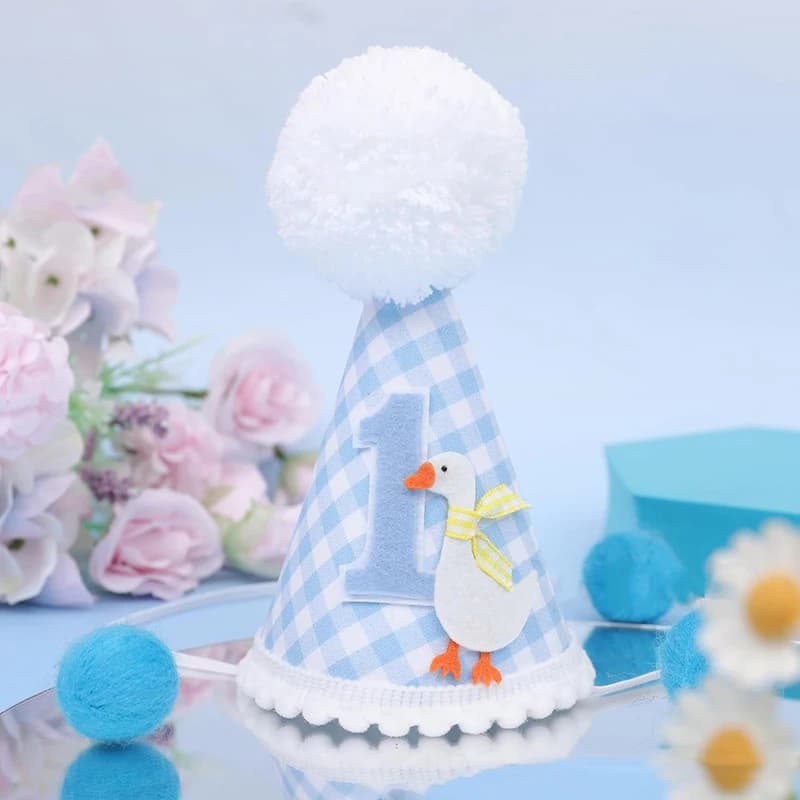 Nuovo cappello da compleanno in oca Mini copricapo per bambini Adulti Numero Corona Tappo a cono Baby Boy Girl Cappelli decorativi per feste di compleanno