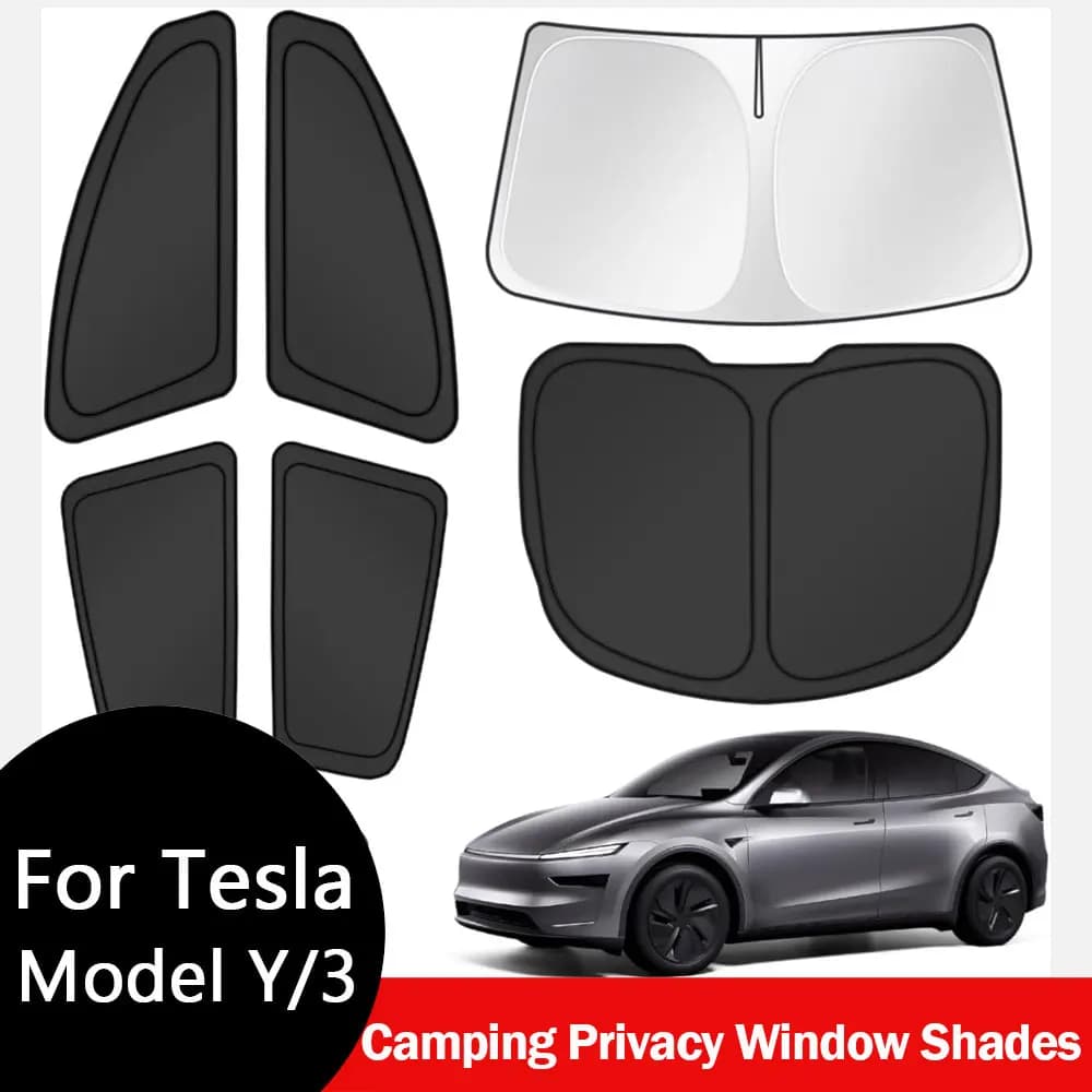 Parasole per Parabrezza e Finestrini Laterali Posteriori per Tesla Model Y Juniper 2020-2026, Protezione Privacy