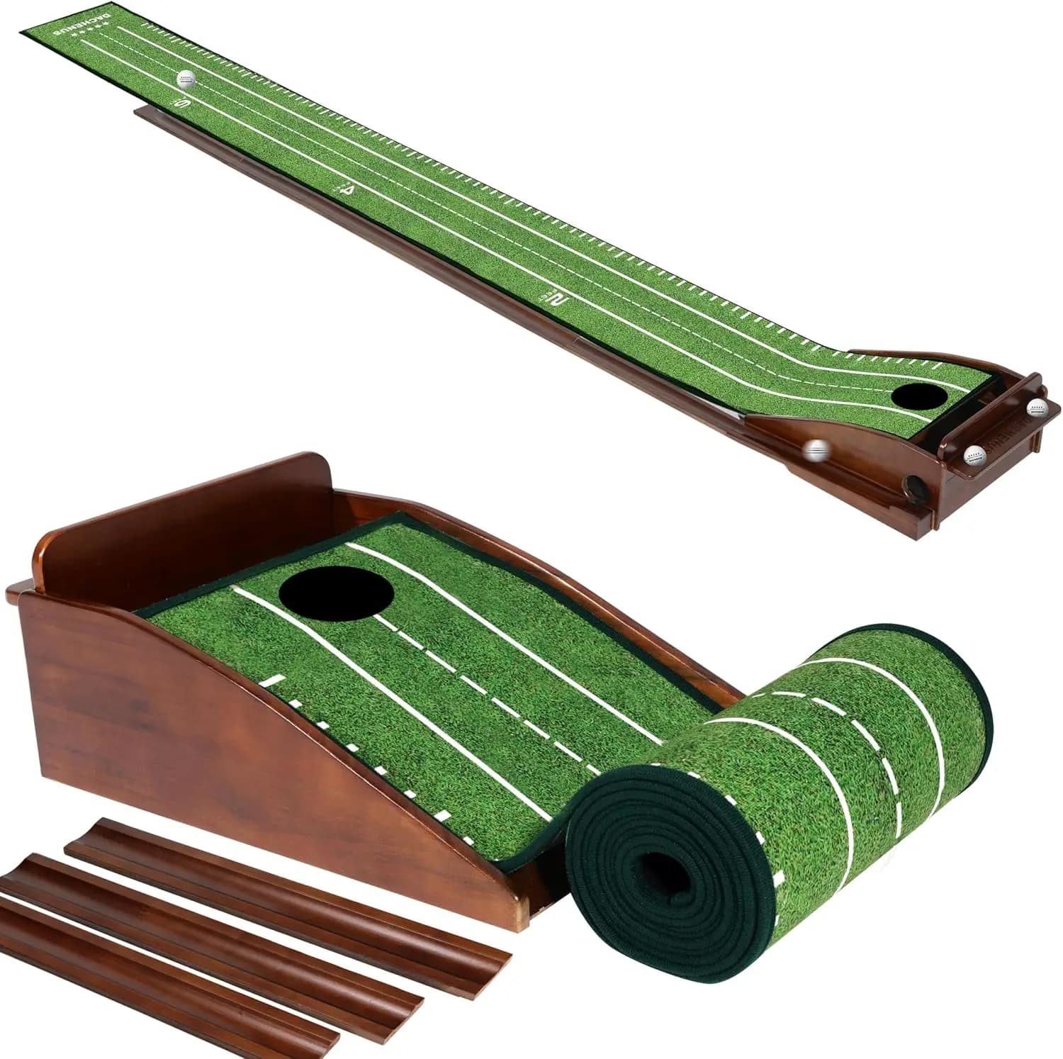 Tappetino da Golf per Putting Indoor e Outdoor con Ritorno Automatico della Palla per Casa e Ufficio