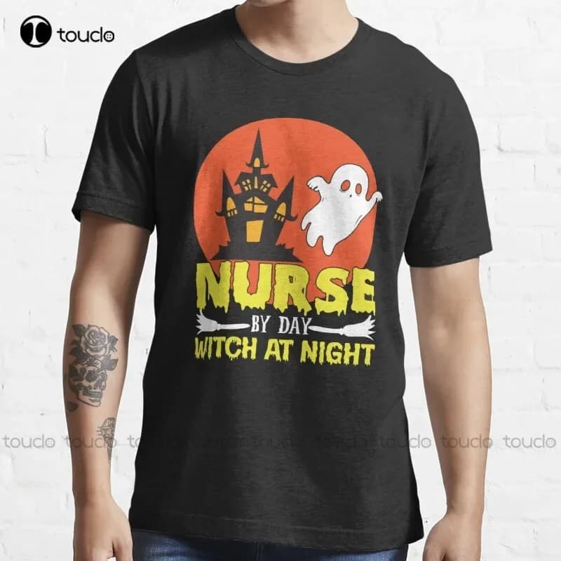 Nuova maglietta da infermiera diurna strega di notte 3 magliette da golf maglietta unisex in cotone moda divertente maglietta Harajuku streetwear