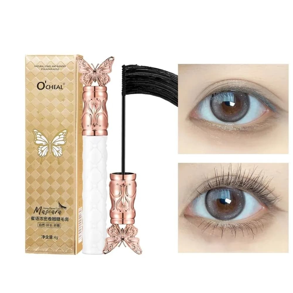 Black 4D Long-Term Mascara, Waterproof, Suction Resistant, Moisturizing and Drying Quick Resistant to Mascara Wraps for Women's Eyelashes