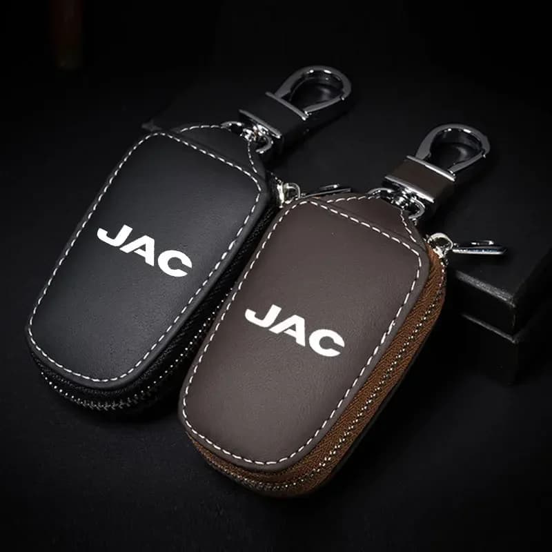 Car Key Keychain Leather key case cover Waist Wallet Keyrings For JAC Refine J3 J4 J7 JS2 JS3 JS4 KR1 S2 S3 S4 S5 S7 Vapour T8