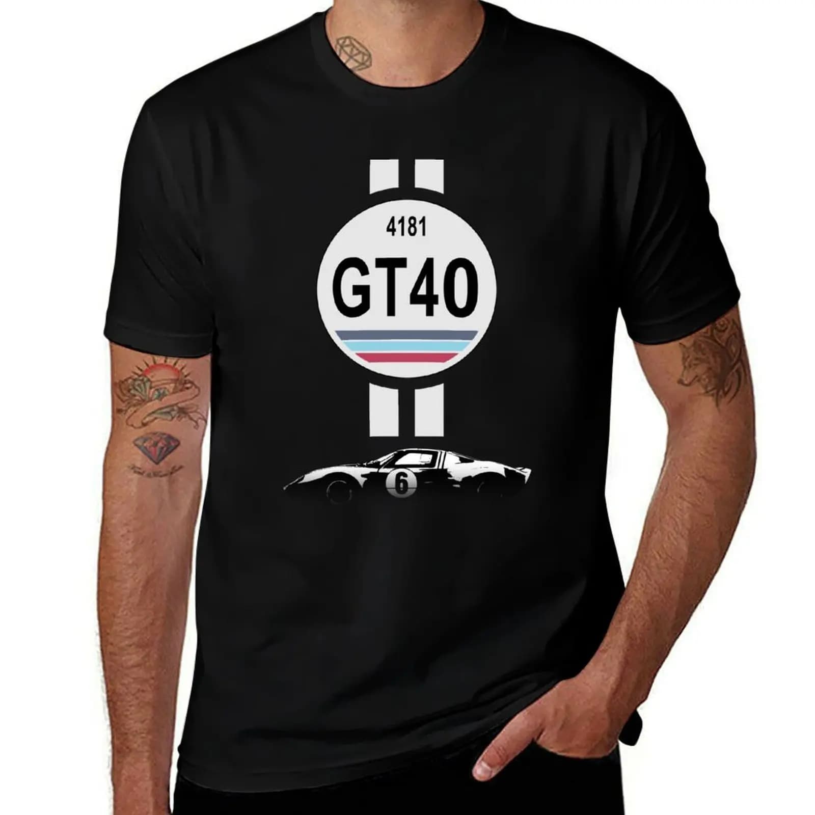 GT40 4181 T-shirt magliette da uomo grafica vintage anime magliette da uomo T-shirt