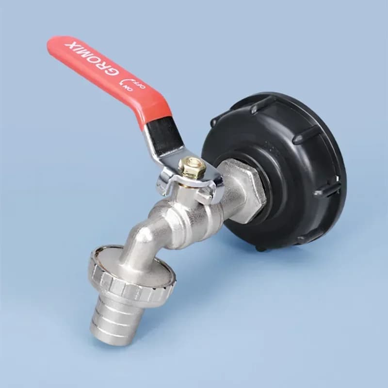 Adattatore per serbatoio IBC in metallo S60X6 filettatura grossa a 1/2 "3/4" rubinetto in lega raccordi per tubi da giardino connettore valvola rubinetto di ricambio