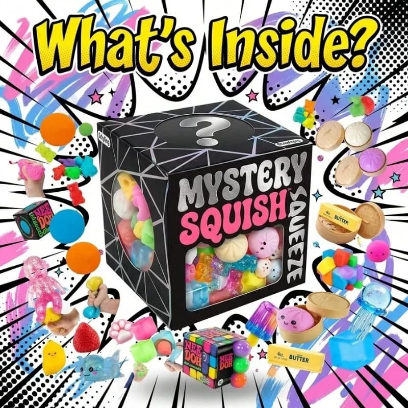 Divertente Mix di Squishy in Scatola Sorpresa, Giocattoli Spremibili a Sorpresa Casuale, 1 Pezzo Garantito Carino Antistress