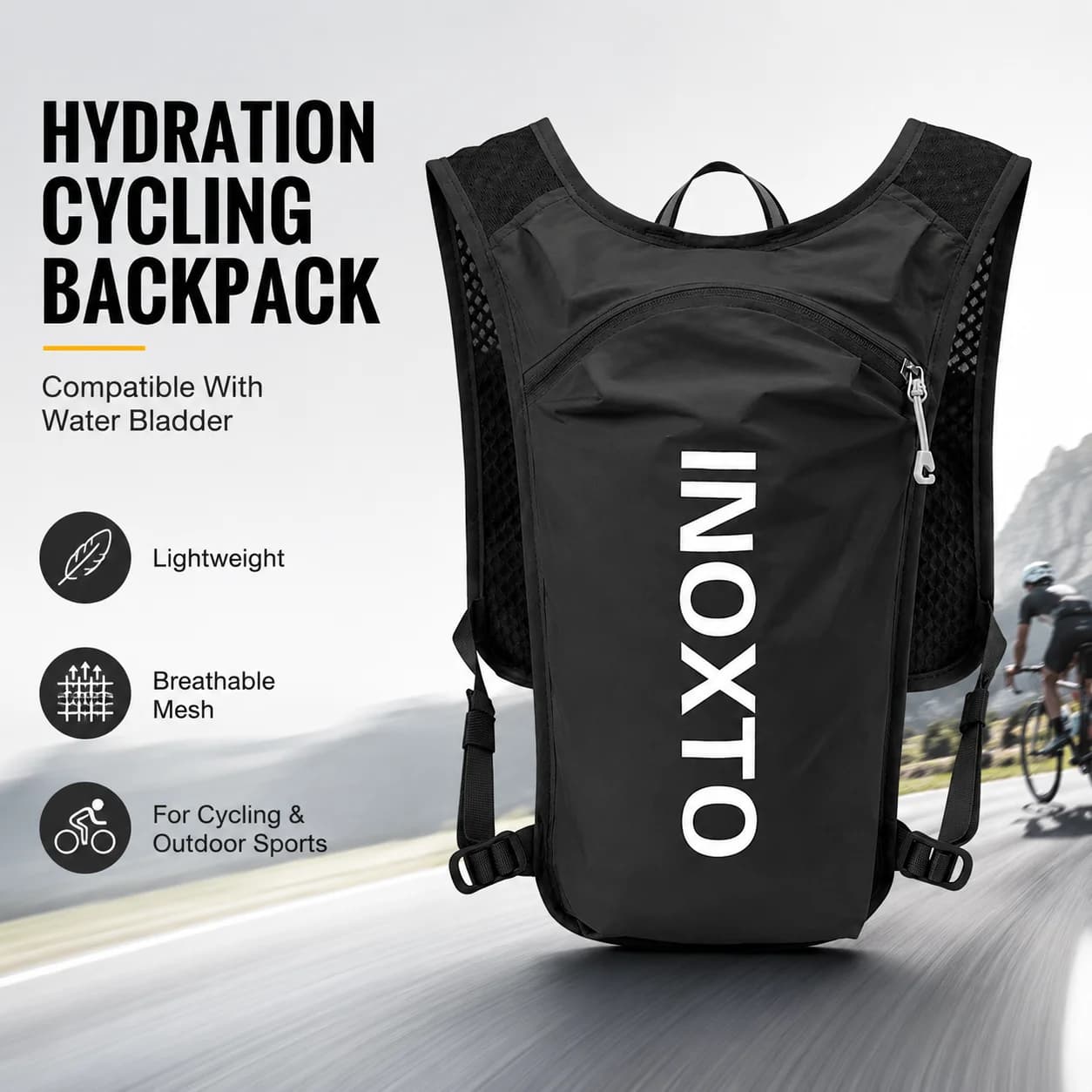 5L Breathable Hydrating Vest, Lightweight Running Backpack, Cycling, Jogging, Marathon, Hiking, Climbing and Leisure Sports