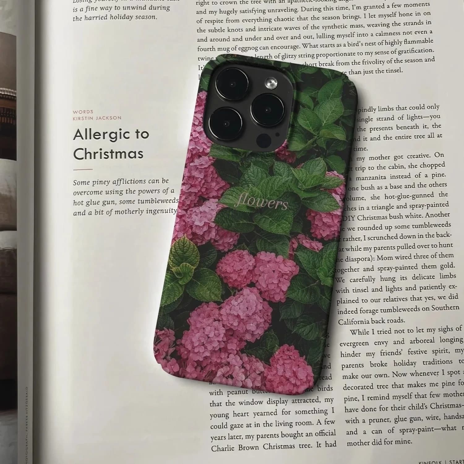Custodia per telefono stile INS con motivo a ortensia rosa fresco Spring Vibe per iPhone 17 16 15 14 11 12 13 Pro Max Air Plus Cover posteriore