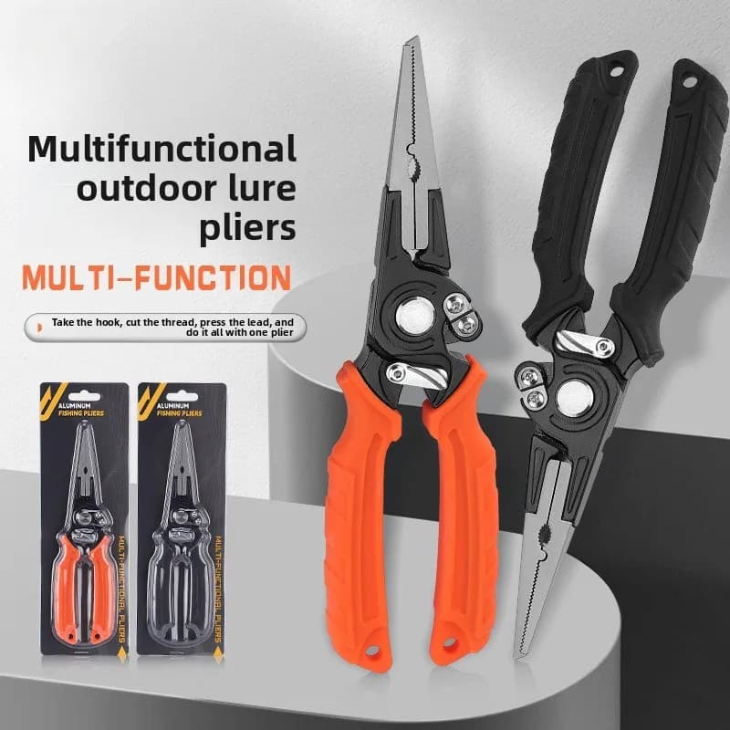 Aluminum Fishing Pliers Tungsten Steel Cutter Split Ring Hook Remover for Braid Line Lure Saltwater