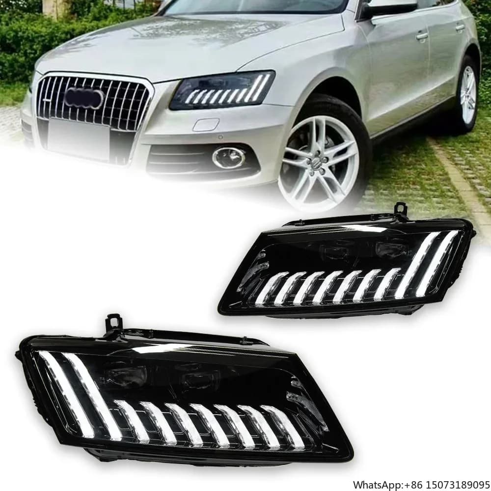 Fari per Auto Q5 2009-2018, Luci LED Dinamiche, Fari Anteriori DRL, Proiettore con Lente, Accessori Automobilistici