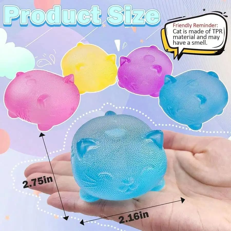 1 Pezzo Squishy a Forma di Gatto in Zucchero di Malto, Colore Casuale, Giocattolo Antistress Appiccicoso, Squishy Taba a Lenta Risalita, Giocattolo Fidget