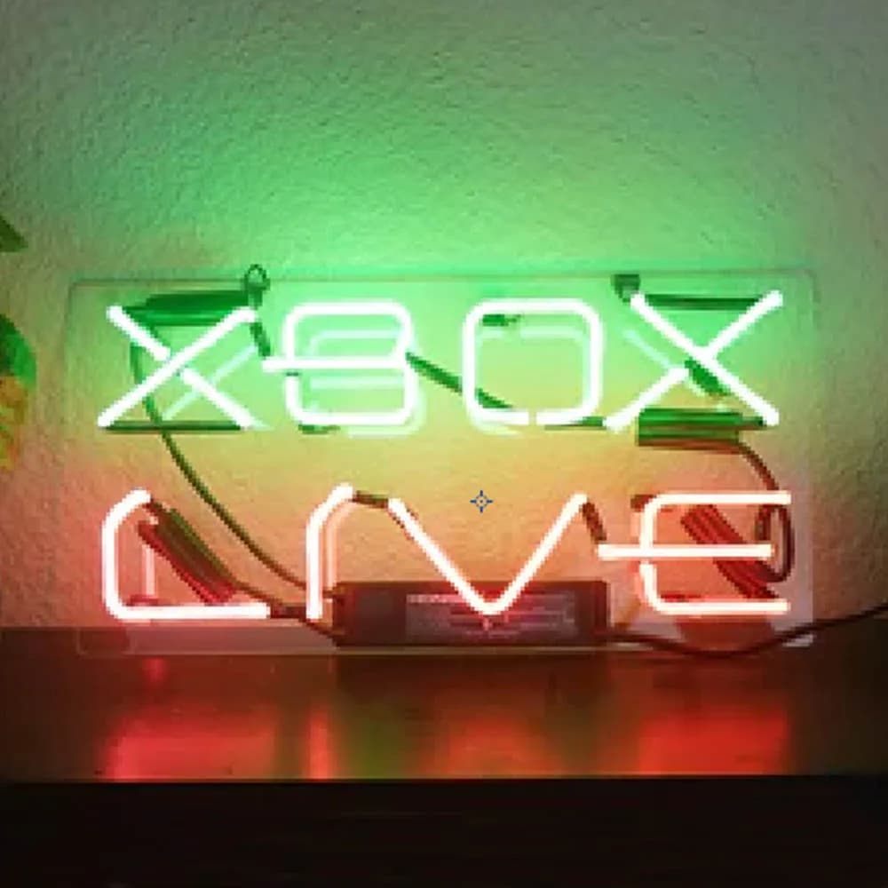 XX BOX Gioco dal vivo Insegna al neon Tubo di vetro reale fatto a mano personalizzato Negozio Bar Pubblicità Decorazione della stanza Lampada da esposizione 14 "X 8"