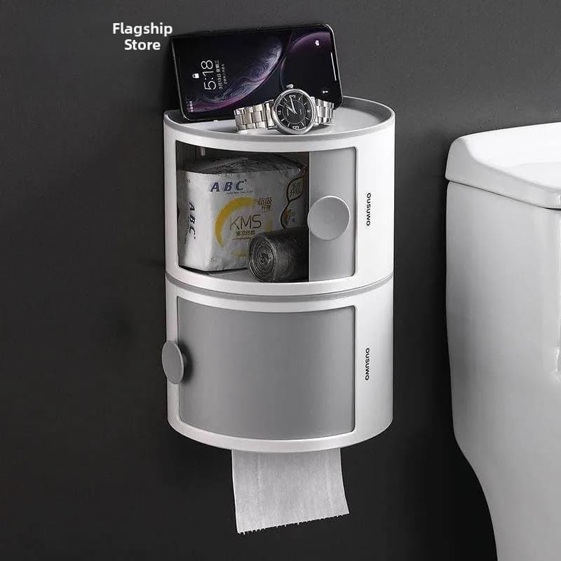 Portarotolo in Stile Nordico, Impermeabile, Porta Carta Igienica da Bagno, Organizzatore Senza Foratura, Porta Asciugamani