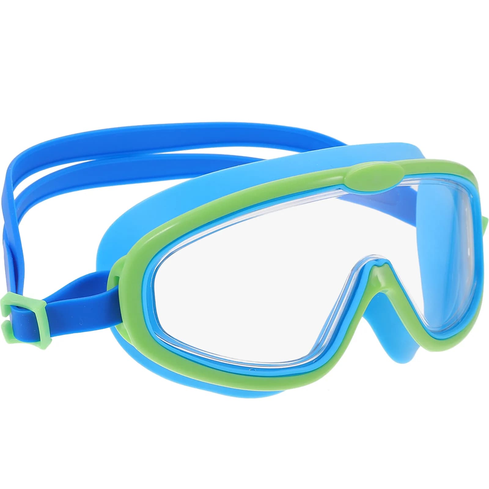 Kids Swimming Goggles Ergonomic Design Wide Frame Adjustable Strap Anti-Fog Uv Coated Lenses Comfortable Seal for Children