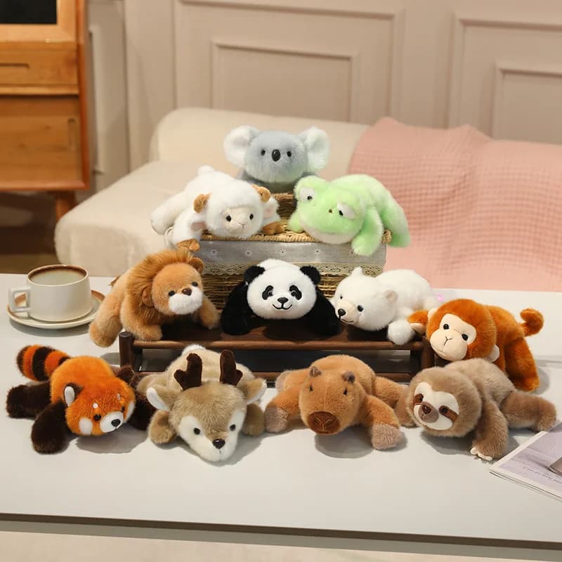 18 centimetri Del Fumetto Sdraiato Animale di Peluche Carino Cavallo Anatra Mucca Rana Peluche Kawaii Ufficio Compagno Peluche Polso Pad Supporto Del Polso bambola