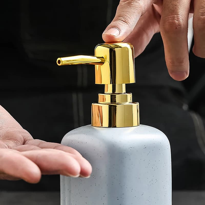 Testina rotonda a 28 filettature per flacone da bagno, ugello a pressione, pompa dosatrice per sapone liquido in ABS, 1 set