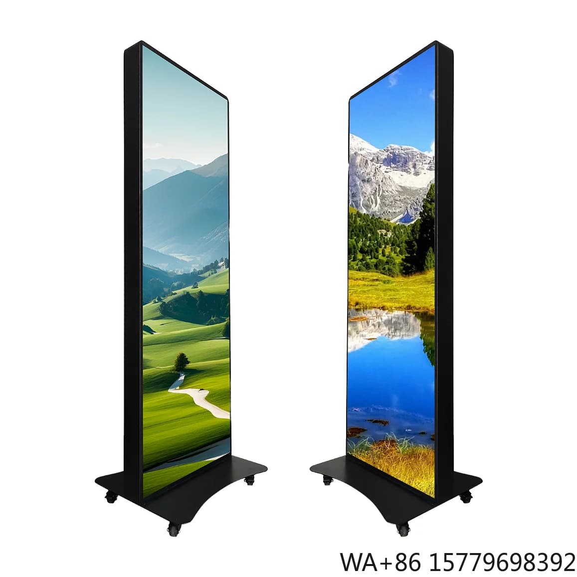 Mobile P3 Outdoor Poster LED Display Portable Waterproof Vertical Digital Signage for Advertising Event Retail