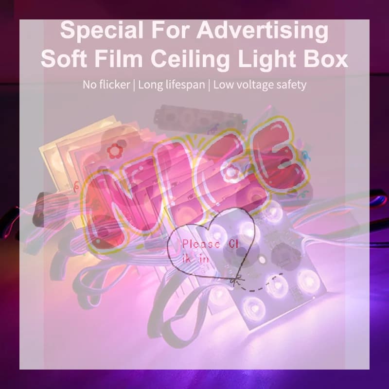 【BA】5pcs LED Module CCT 24V Dimmable Diffuse LED Light For Ceiling Advertising Light Box Signboard Backlight Shop Banner