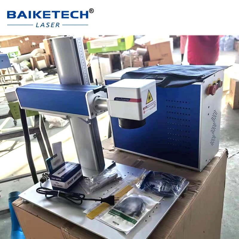 Factory Direct 30W Fiber Laser Marking Machine Portable Separate Laser Engraver Stainless Steel Hardware Nameplate Marking Equip