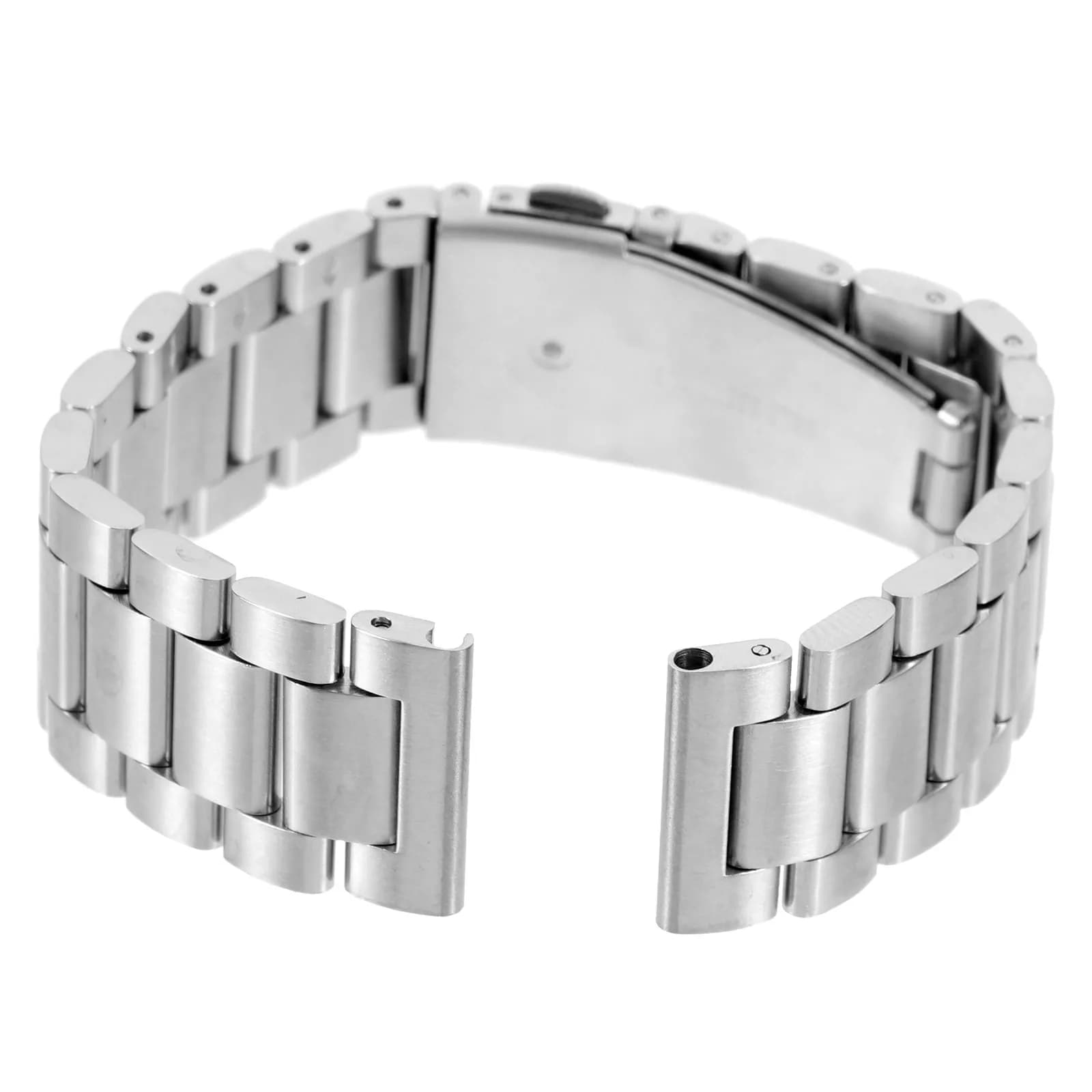Cinturino per Orologio in Acciaio Inossidabile per Donne e Uomini, Sostitutivo con Finitura Liscia, Resistente alla Ruggine, Mantenimento della Forma, Traspirante