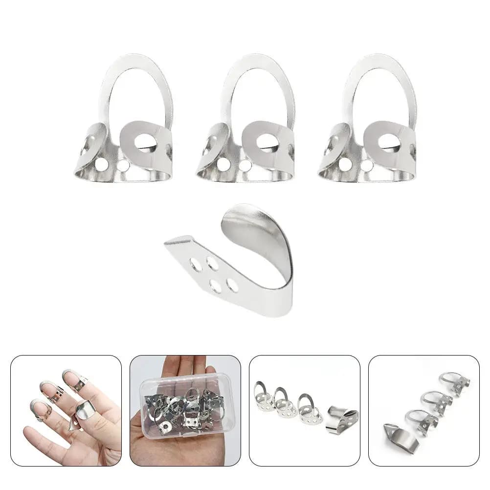 Set di 1 plettri in ottone resistente per banjo, plettri in metallo indeformabili e robusti per chitarra, banjo, ukulele, per un comfort di suono ottimale con il pollice