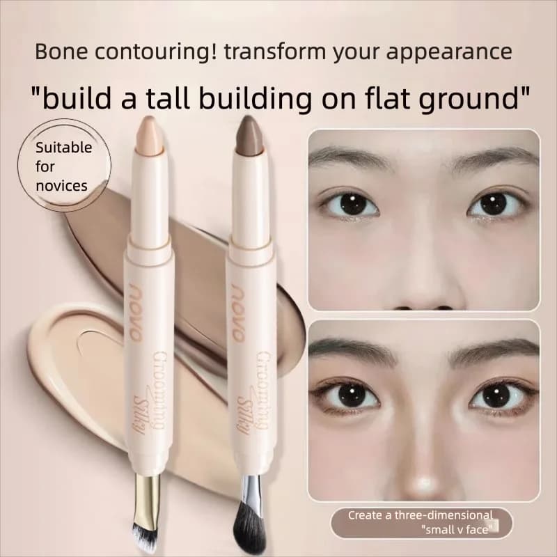 NOVO Penna Contouring Multifunzione All-in-one per Effetto Lifting Viso Opaco e Lucido, Ombretto Naso e Contorno Occhi