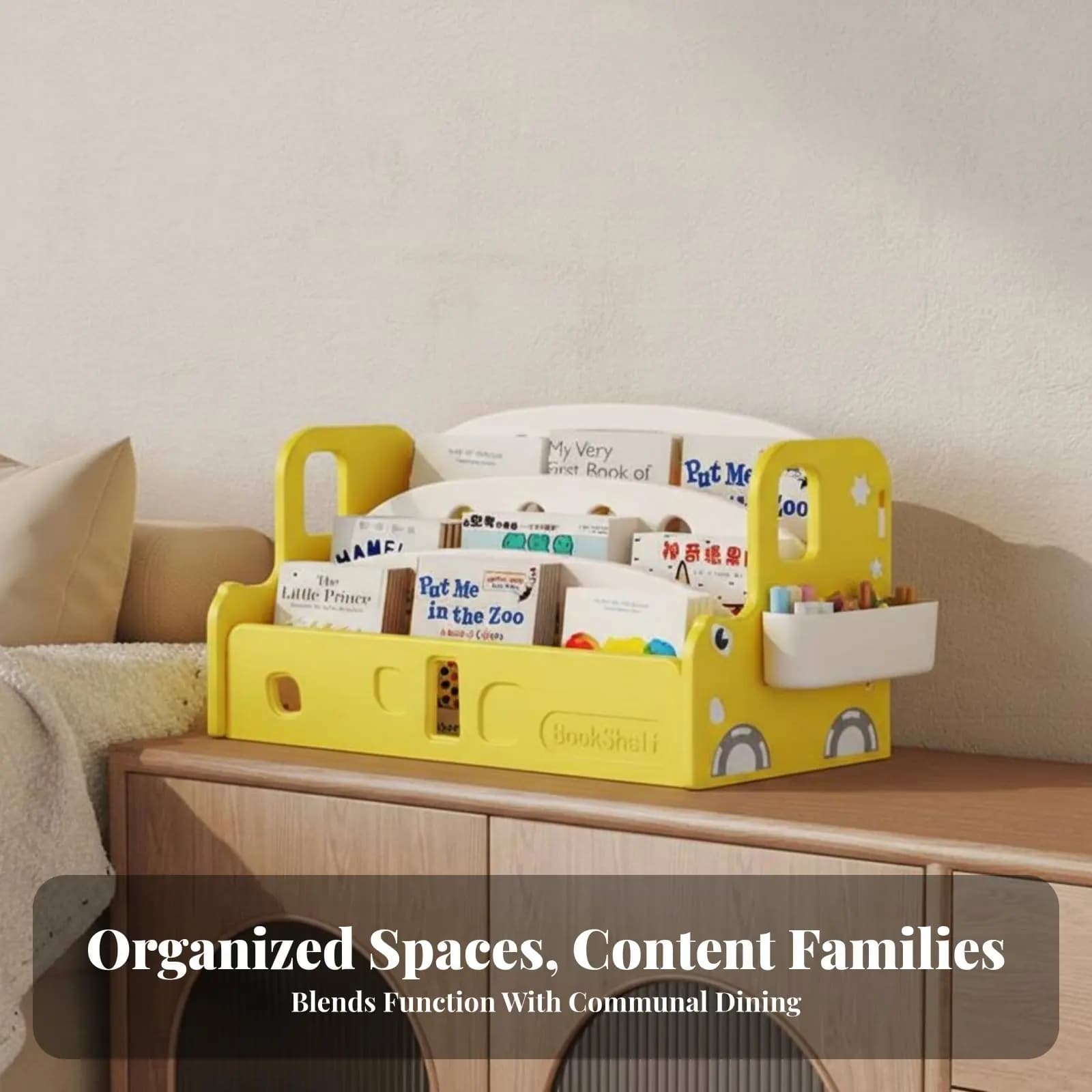 Organizzatore da Pavimento a Tema a Forma di Auto, Salvaspazio, Leggero con Bordi Arrotondati per Bambini, Camera da Letto
