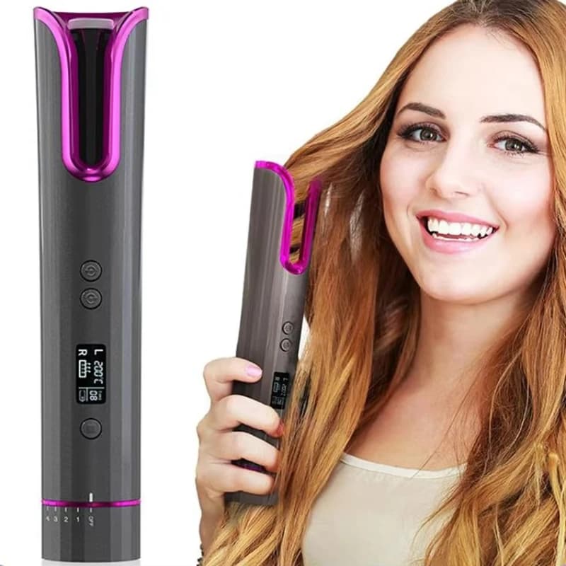 Private brand wireless black curling iron Magic ceramic flat cordless curling iAutomatic heatless curling