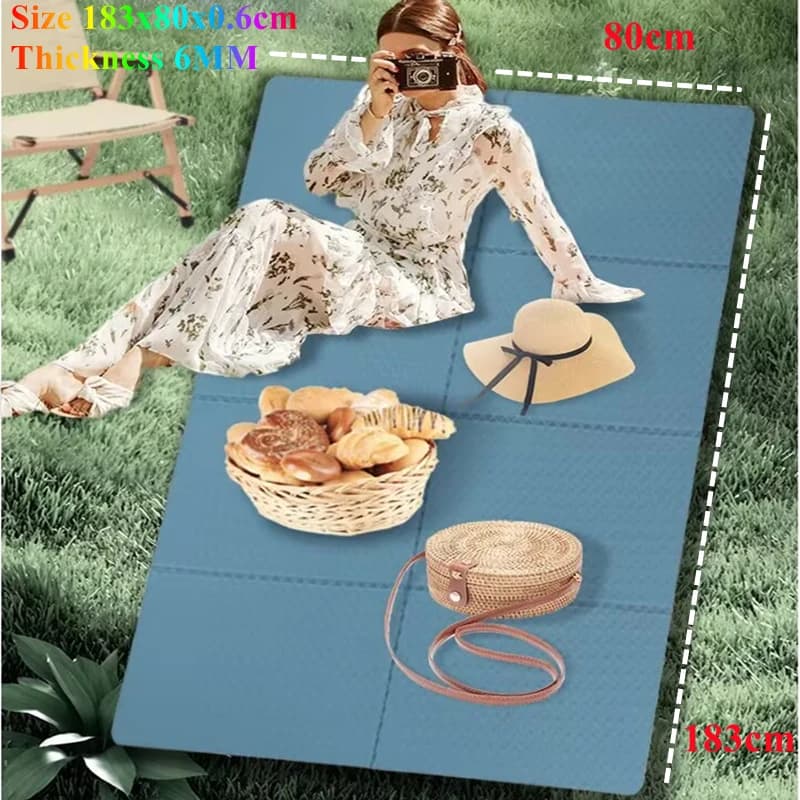 183x80 cm Folding Travel Fitness Exercise 6mm Thickness Folding Yoga Mat Double Sided Anti-slip Pilates Training On Floor Gym