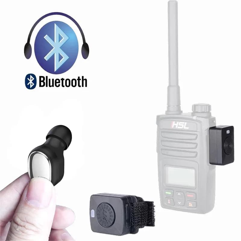 Bluetooth Headset for Walkie Talkie, Mini Headset with K Connector, Wireless BT Headphones for Radio Porters Kenwood Baofeng 888S UV5R