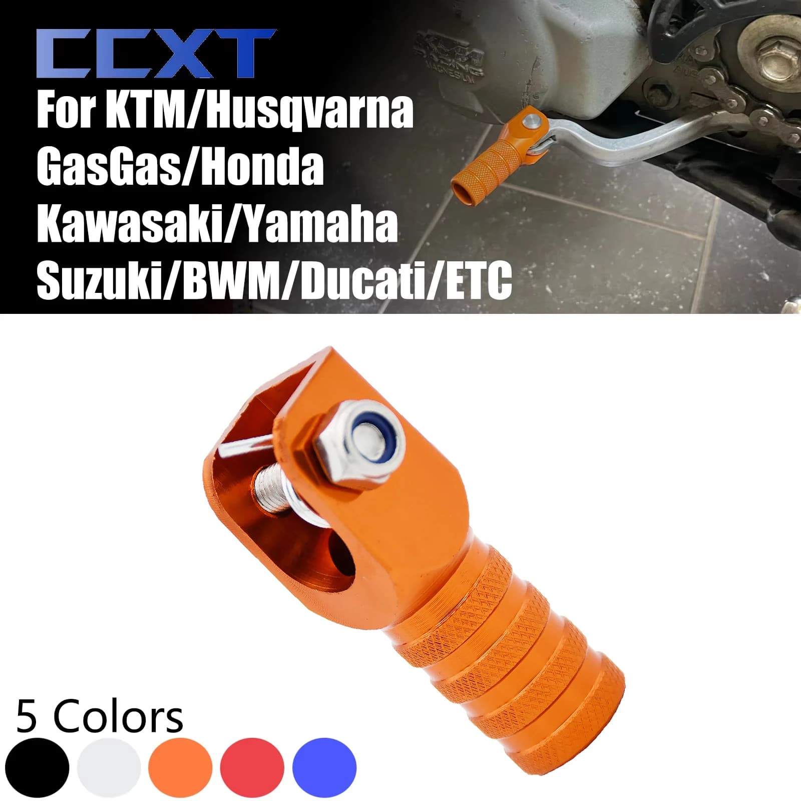 Moto CNC Gear Shifter Leva Del Cambio Punta Per Husqvarna KTM Honda Yamaha Kawasaki Suzuki BWM BETA RR 125 200 250 350 450 500