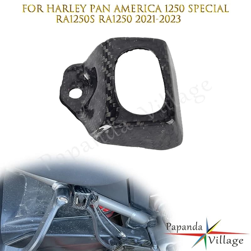 Moto Pompa Freno Posteriore Serbatoio Fluido In Fibra di Carbonio Copertura Della Tazza di Olio Per Harley Pan America 1250 Special RA1250S RA1250 2021-24