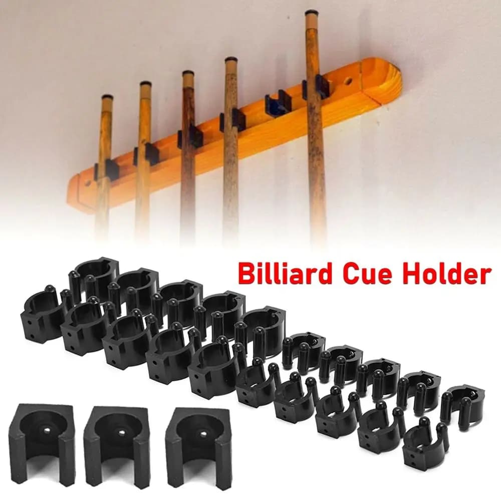 12 pezzi clip per asta porta stecca da biliardo appeso a parete supporto per canna da pesca da biliardo accessori per la pesca da biliardo S/M/L supporto per bastone