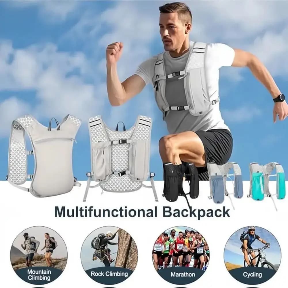 Waterproof Reflective Race Vest, Multifunctional Bag Adjustable for Hydrating, Breathable and Practical