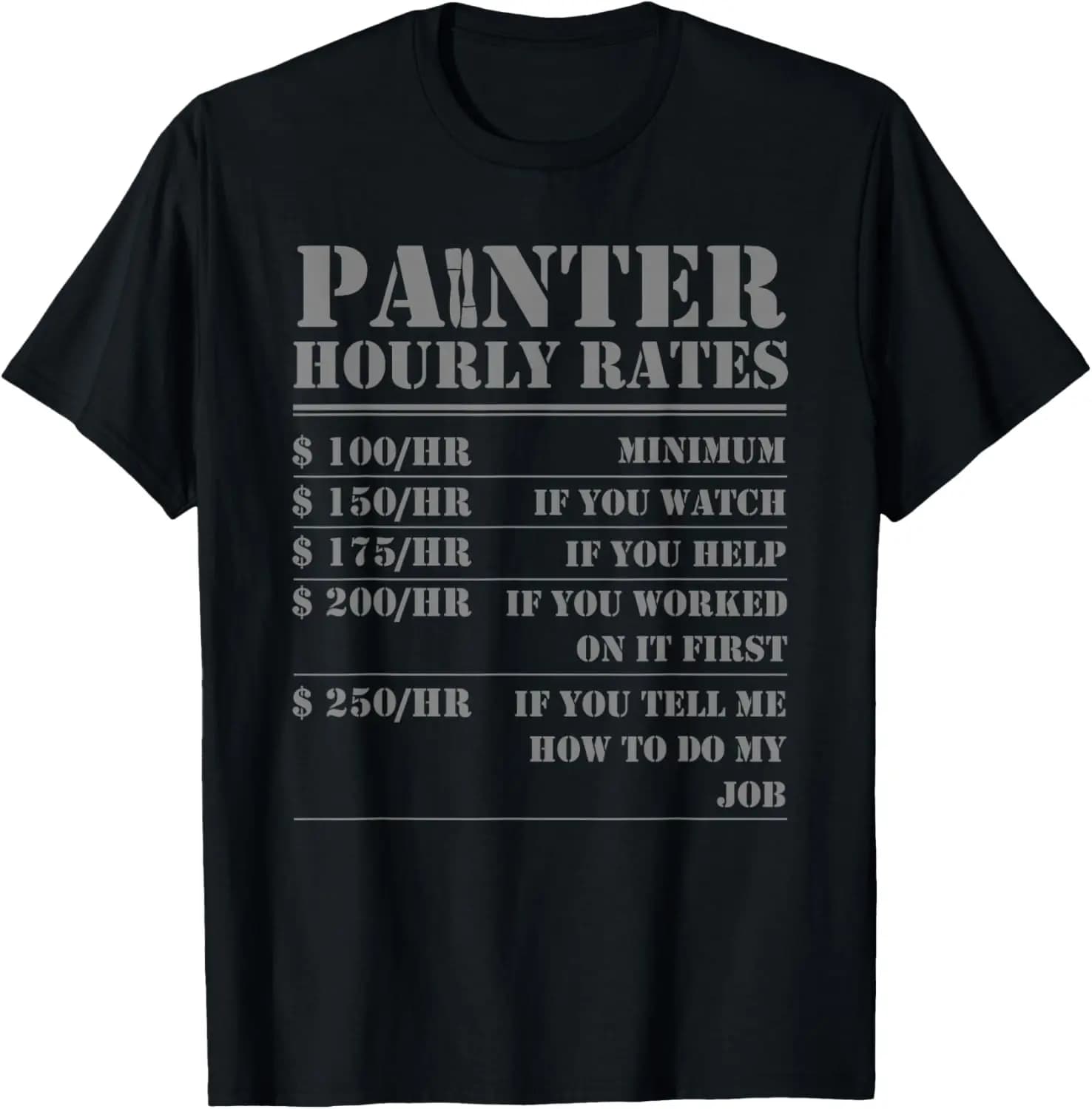 Painter Hourly Rate Funny Handyman Painting Men Women Gift T-Shirt Happy labor day,American flag, Patriotic T-Shirt,Patriotic Hearts