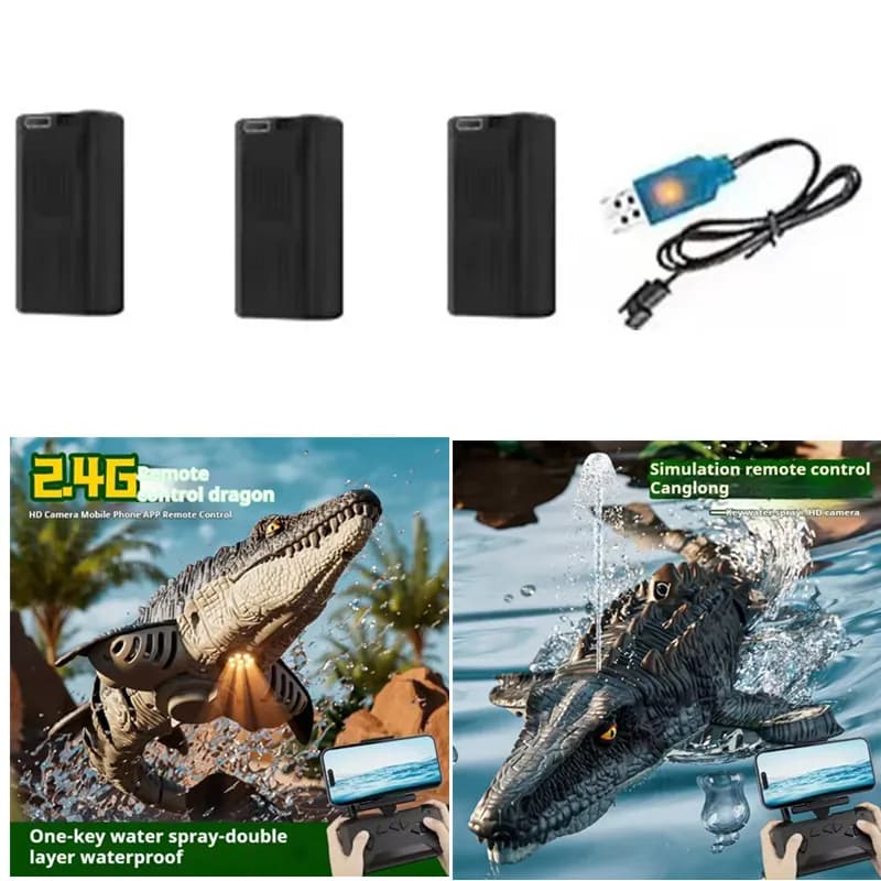 Batteria WIFI FPV per Dinosauro Mosasauro 3.7V 1200mAh / Accessori USB S11 per Dinosauro RC, Batteria S11, Batteria per Giocattolo RC S11