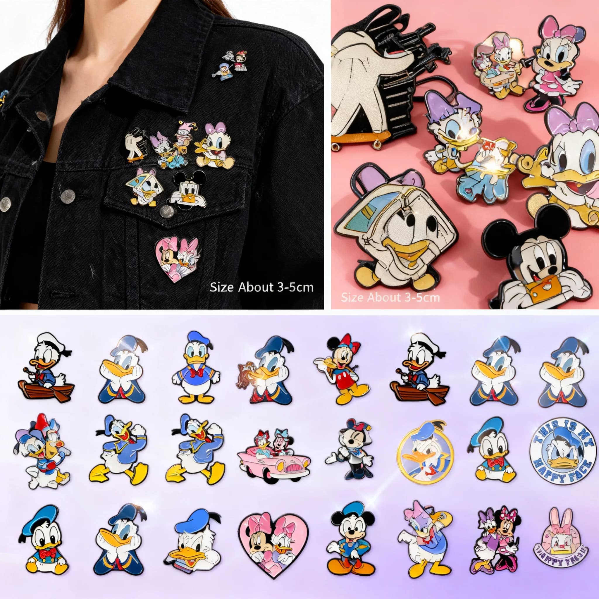 Cute Cartoon Duck Enamel Brooch Lapel Pin Badge 1-5pcs Mixed Fashion Jewelry Backpack Costume Accessories Friends Gifts