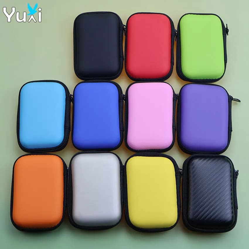 YuXi EVA Storage Bag Zipper Pouch For Mini Hard Drive Bluetooth Headset Power Bank USB Cable Portable Travel Bag