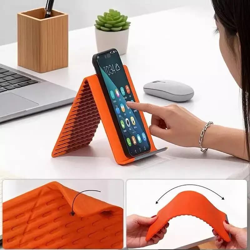 Supporto flessibile pieghevole per telefono, supporto in silicone per tablet, supporto regolabile universale per cellulare, per uso domestico e in ufficio