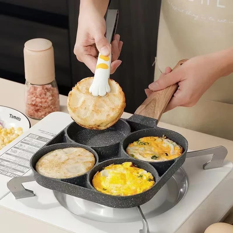 2/4 holes Frittata pan for thickened aluminium pan for non-stick stove Uovo Pancake Bistecca Hamburg bread pan Breakfast Maker