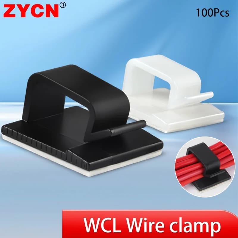100PCS Super Colla Cavo Pinze Avvolgitore Autoadesivo Filo Titolare Cavo Organizzatore Morsetto Per Automobili Forniture Per Ufficio Auto WCL 0505